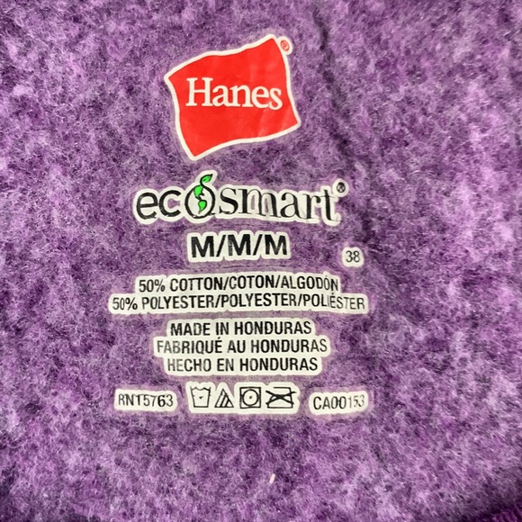 Hanes eco smart purple sweatshirt.  Long sleeves. Size Medium - Picture 2 of 6